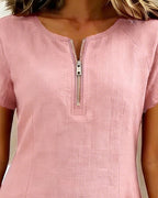 Akemi | Vestido de algodón con cremallera