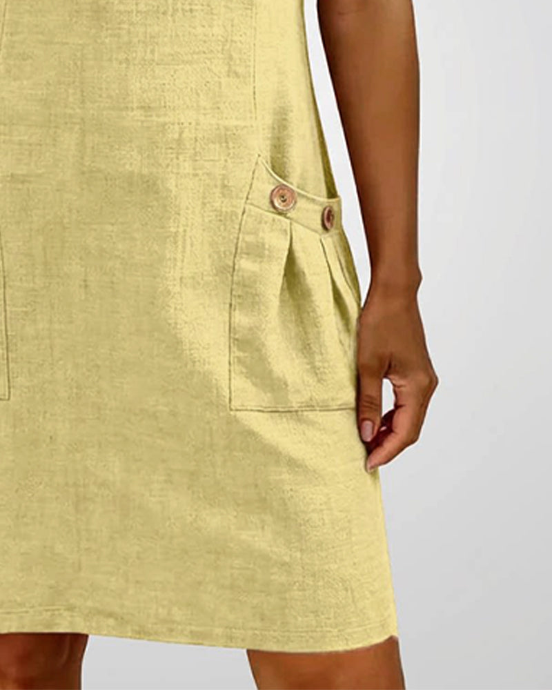 Akemi | Vestido de algodón con cremallera