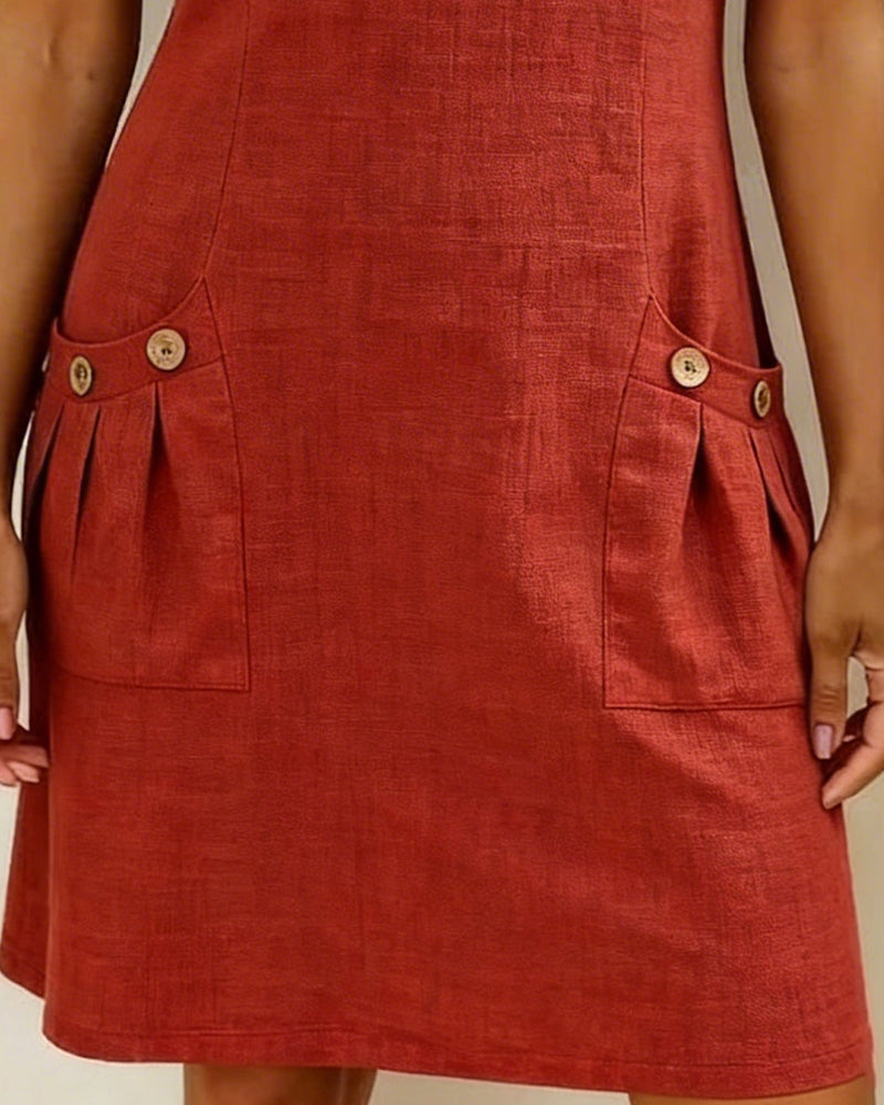 Akemi | Vestido de algodón con cremallera