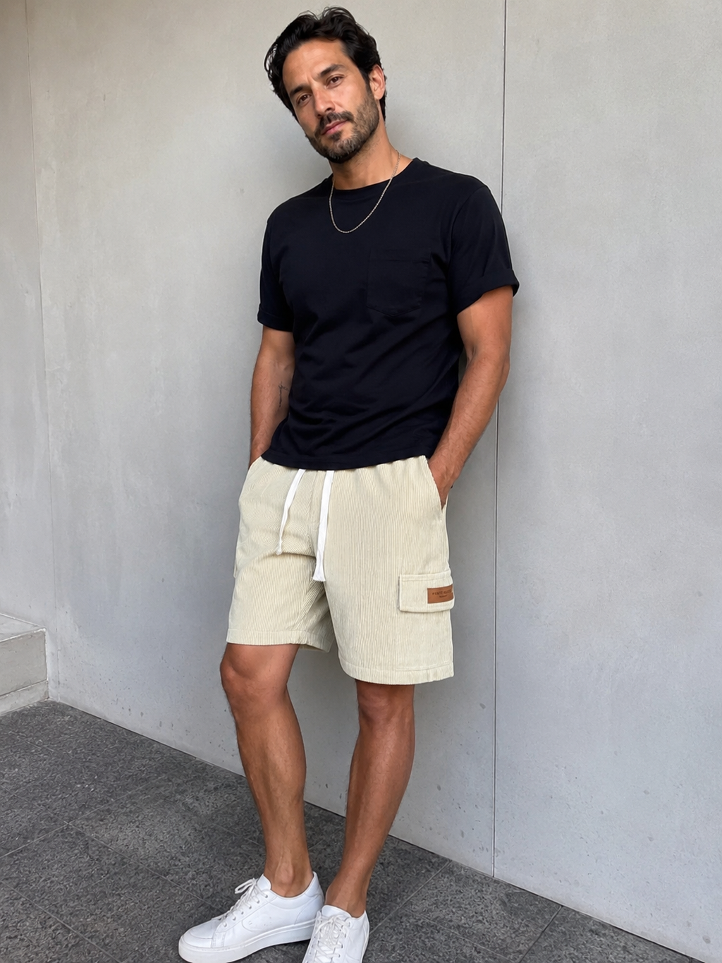 Tenzo | Shorts cargo de pana casual